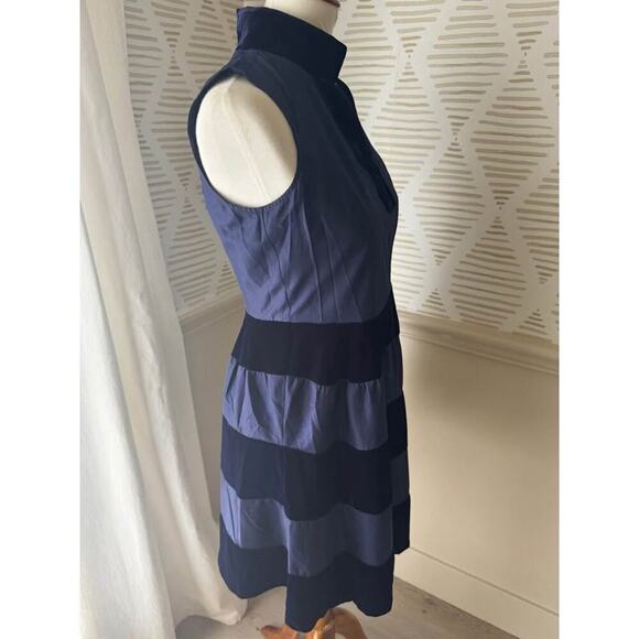 STS Sail to Sable Women’s Small Flirty Navy Silk Party Dress - Picture 6 of 7